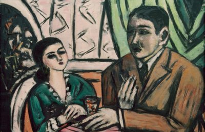 Kunstenaarscafé door Max Beckmann