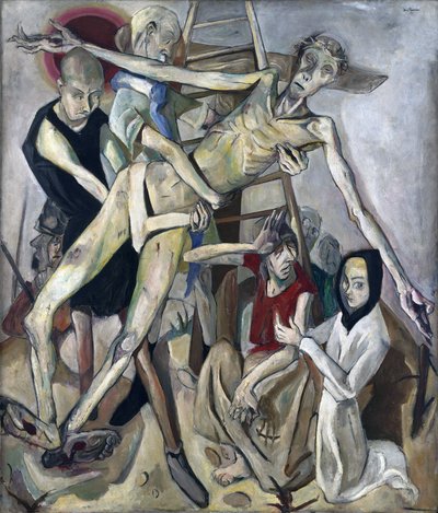 De kruisafneming. Schilderij van Max Beckmann (1884-1950), olie op doek door Max Beckmann