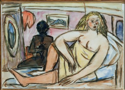 Liggende vrouw door Max Beckmann