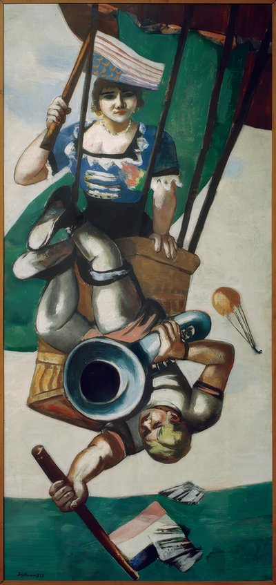 Luchtacrobaten door Max Beckmann