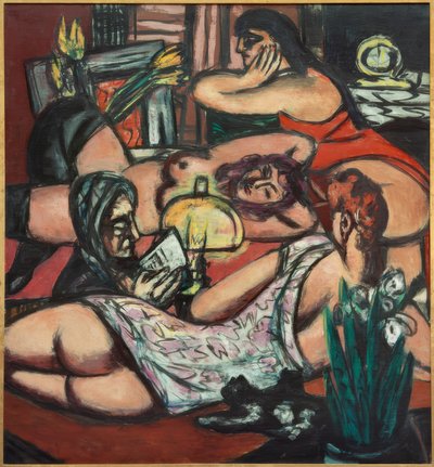 Meisjeskamer (Siësta) door Max Beckmann