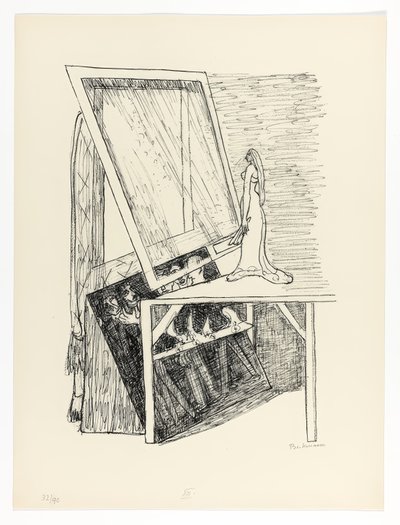 Magische spiegel, plaat 13 uit Dag en Droom door Max Beckmann