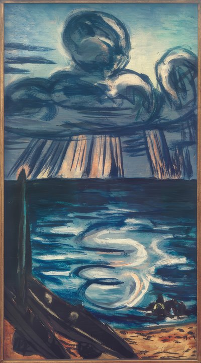 Zee met Grote Wolk door Max Beckmann