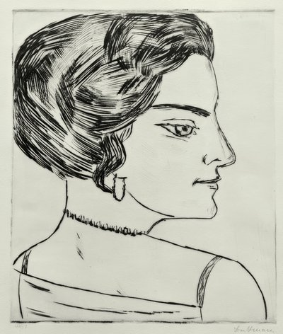 Naïla in Profiel door Max Beckmann