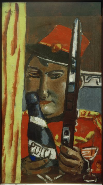 Peruaanse Soldaat wil drinken door Max Beckmann