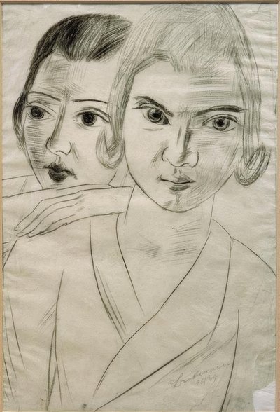 Pizchen en Quappi – Dubbelportret Marie-Louise von Motesiczky en Mathilde von Kaulbach door Max Beckmann