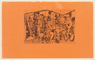 Plaat 2 uit de serie: Jaarmarkt door Max Beckmann