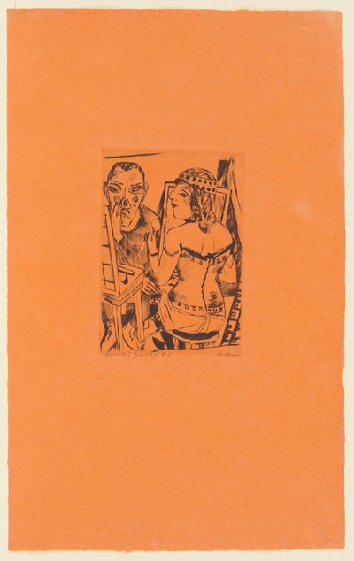 Plaat 2 van de serie: Jaarmarkt door Max Beckmann