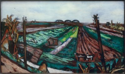 Polderlandschap met Hembrug door Max Beckmann