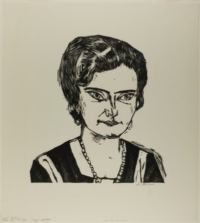 Portret van Frau H.M. (Naila), plaat twee uit Die Kunst der Gegenwart door Max Beckmann