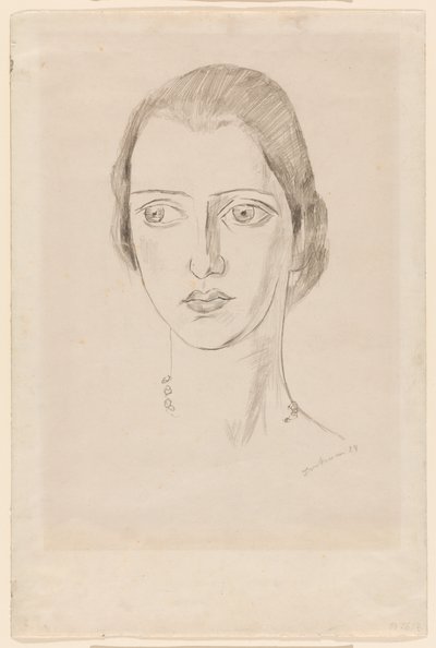 Portret van Marie-Louise von Motesiczky door Max Beckmann