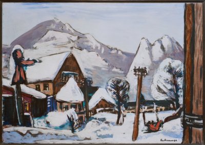 Sneeuwlandschap Garmisch door Max Beckmann