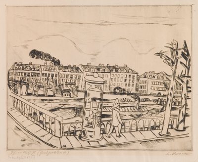 Schöne Aussicht (Winterlandschap) door Max Beckmann