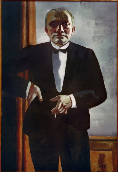 Zelfportret in Smoking door Max Beckmann