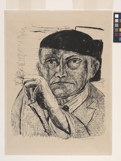 Zelfportret (Selbstbildnis) door Max Beckmann