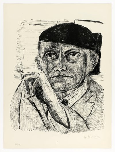 Zelfportret, plaat één uit Day and Dream door Max Beckmann