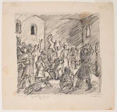 Schets voor het ontvangen van de Heilige Geest door Max Beckmann