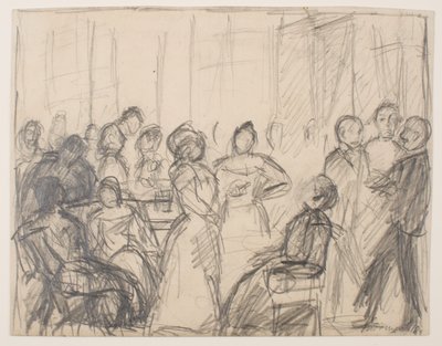 Schets voor Society Party door Max Beckmann