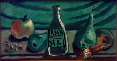 Stilleven met appel en peer door Max Beckmann