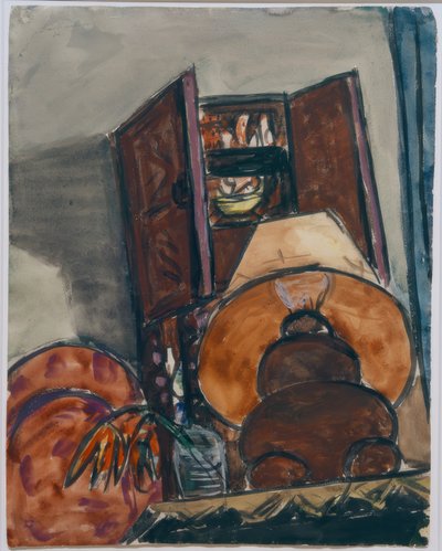 Stilleven met Lamp door Max Beckmann