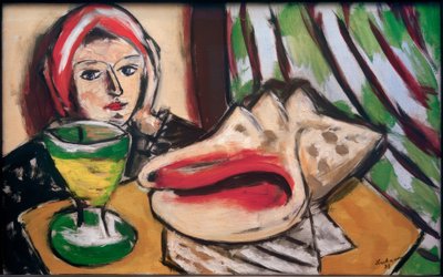 Stilleven met grote schelp door Max Beckmann