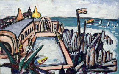 Zwembad in Cap Martin door Max Beckmann