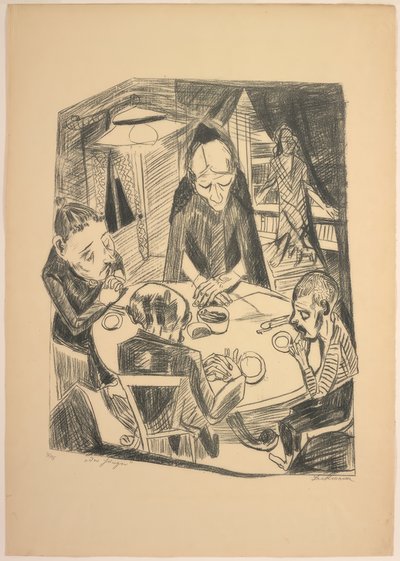 De Honger, plaat vijf uit Die Hölle door Max Beckmann