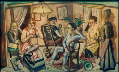 Voor het Maskerbal door Max Beckmann