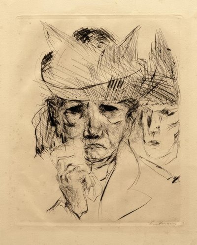 Huilende vrouw door Max Beckmann