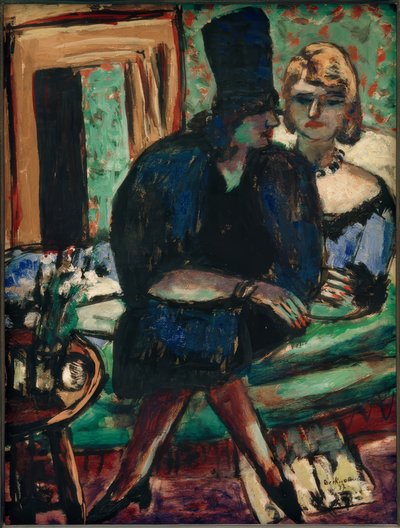 Twee Vrouwen op de Bank door Max Beckmann