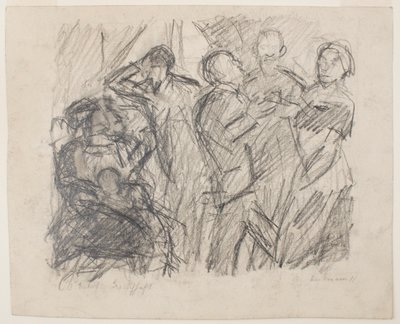 Eerste schets voor Society Party door Max Beckmann