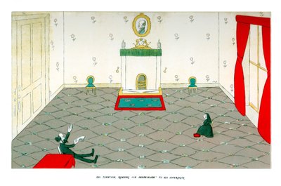 Mr Tennyson leest In Memoriam aan zijn soeverein, 1904 door Henry Maximilian Beerbohm