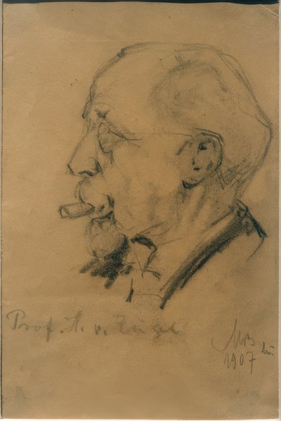 Portret Heinrich von Zügel door Max Bergmann