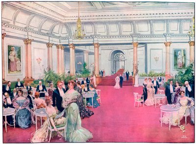De foyer van het Savoy Restaurant, Londen, 1905 door Max Cowper