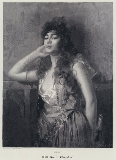 Theodora (gravure) door Max Ferdinand Bredt