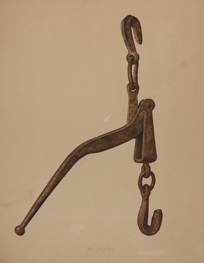 Houtlading aanspanner, 1939 door Max Fernekes