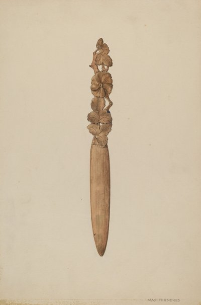 Papieren mes, ca. 1938 door Max Fernekes