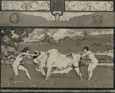 Apollo en Daphne II Uit de serie Opus II door Max Klinger