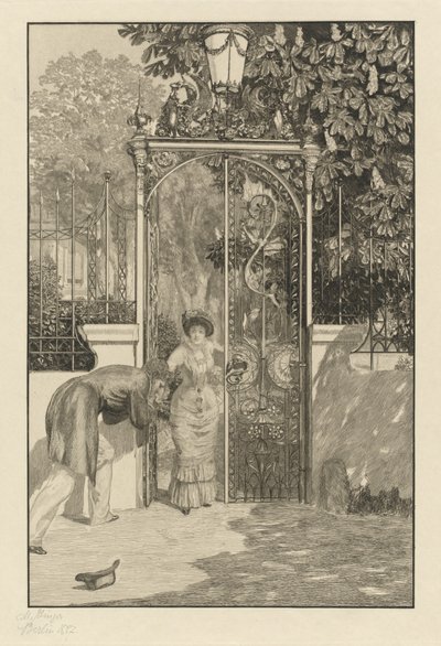 Bij de Poort, 1887 door Max Klinger