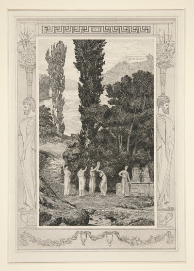 Klassieke figuren (Psyche Zwervend) door Max Klinger