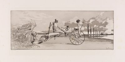 Cupido, dood en het hiernamaals, plaat XII uit Intermezzos..., 1881 door Max Klinger