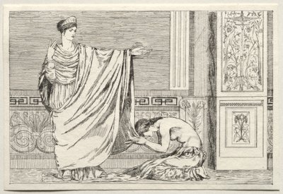 Cupido en Psyche: Psyche en Juno door Max Klinger