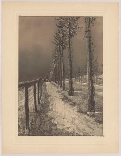 De weg, pl. 2, Vier landschappen, op. VII door Max Klinger
