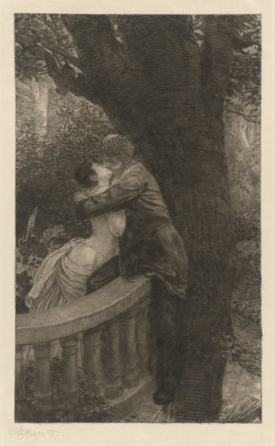 In het Park: pl.4, 1878 door Max Klinger