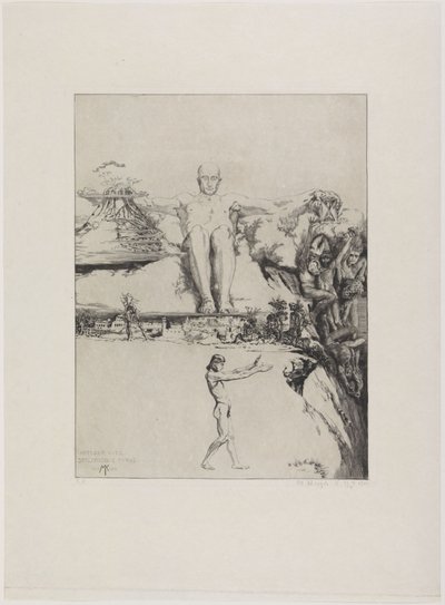 Integer vitae (los blad uit: Over de dood, tweede deel, opus XI, blad 1) door Max Klinger