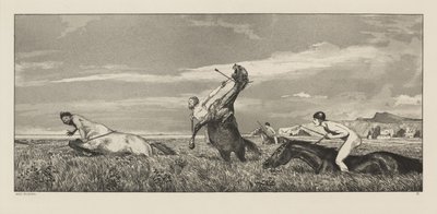 Intermezzi, Opus IV, Bl. 3: Centaur Achtervolgd door Max Klinger