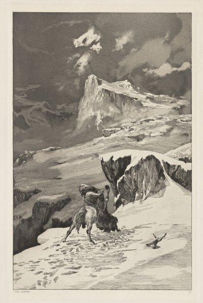 Intermezzi, Opus IV, Bl. 5: Vechtende Centauren door Max Klinger