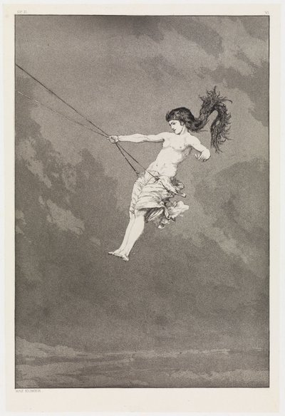 Intermezzo (Eerste intermezzo) (Reddingen van Ovidiaanse slachtoffers, Opus II, blad 6) door Max Klinger