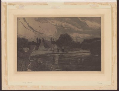 Maanlichte nacht, blad 3 op. VII door Max Klinger