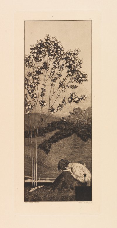 Opus VI, uit Paraphrase on the Finding of a Glove, 1881 door Max Klinger